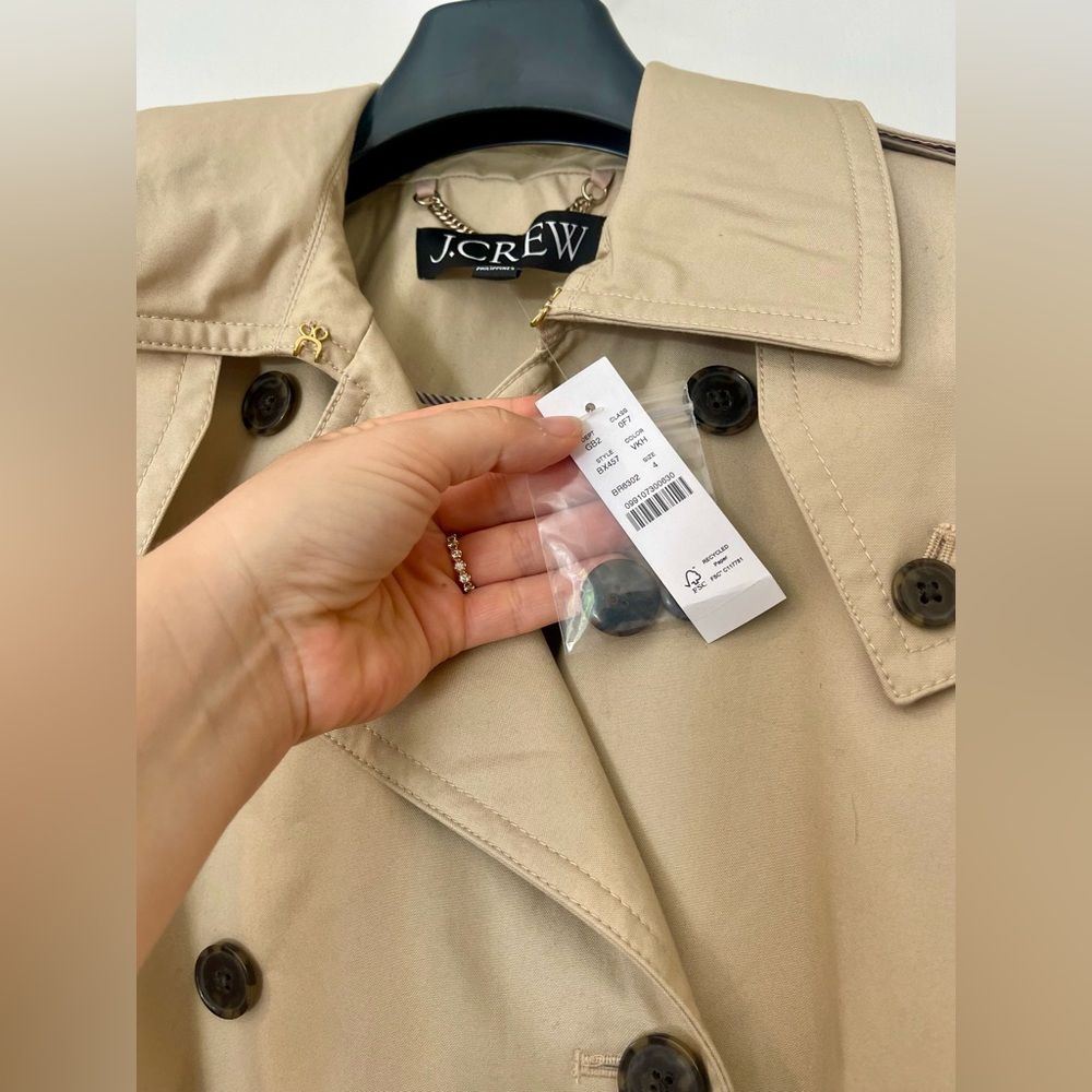 J. Crew Tan Trench Coat - Picture 8 of 8